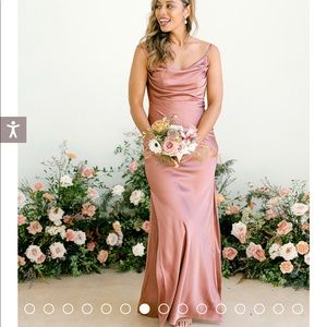 Revelry NWT Size 6 Desert Rose Skye Satin Dress Unopened